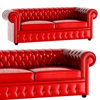 Sofa Red Classical 2 Places Churchill (116852)