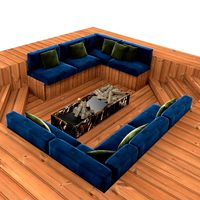 Sofa for overflow swimming pool (116589)
