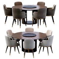 Sendai Round Dining Table and Misool Dining Chair (115933)