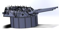 "Yamato" tower of the main fire of the Japanese battleship. Scale 1: 200. (115204)