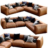 Marechiaro Leather Sofa By Arflex composition 1 (114840)