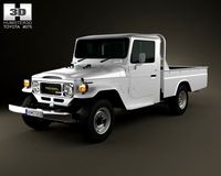 Toyota Land Cruiser J40 Pickup 1979 3D Model