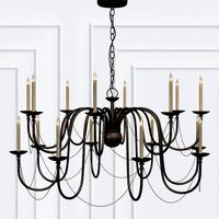 Currey & Company Digby Mole Black 16-Light Chandelier (113563)