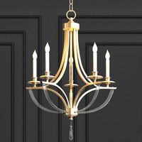 Bent 5 Light Crystal Chandelier (113335)
