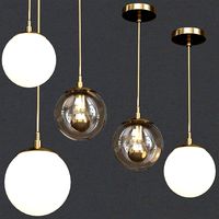 Modo Mono Brass & Clear Glass Pendant (112855)
