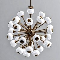 Italian Brass & Glass Sputnik Chandelier (112634)