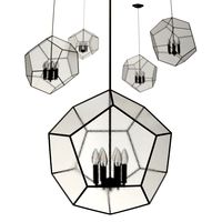 Plantation design Cinco iron pendant lamp (112508)