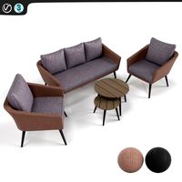 Garden furniture rattan in two colors (110874)