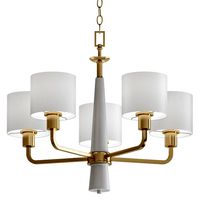 Palacio Collection 5-Light Vintage Gold Chandelier with Shade (110706)