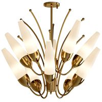 Amee 10-Light Chandelier with Opal Matte Glass Shade (110476)