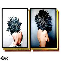 Art Frams 7- Girl With Feather By 3 Frams (110142)