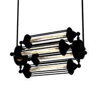 Loft Industrial Edison Cage Horizontal Quatro Chandelier (109801)
