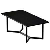 Verge Black Live Edge Dining Tables (Crate and Barrel) (109589)