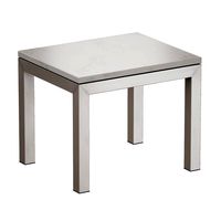 Parsons White Marble Top Stainless Steel Base End Table (108646)
