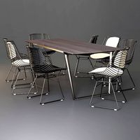 MDF Italia: Dining Set (Table Axy Comfort & Chair Flow Filo) (107914)