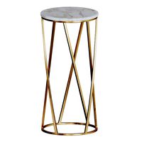 Side table with marble top Marble by Glasar (107250)