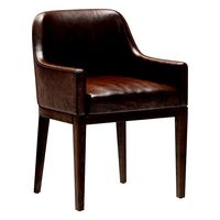 Restoration Hardware Morgan Curved-Back Track Leather Chair (107222)