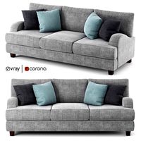 Rosalie gray fabric sofa (107052)