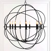 Restoration Hardware FOUCAULT'S ORB CHANDELIER 41 Black (106855)