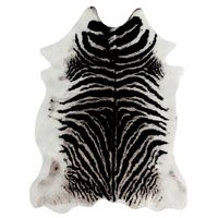 Zebra Black And White Rug (106843)