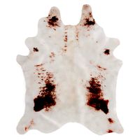 White And Brown Cowhide Animal Rug Fur (106834)