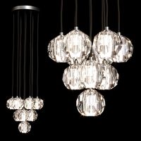 Restoration Hardware BOULE DE CRISTAL ROUND CLUSTER CHANDELIER 14 Black (106731)