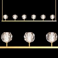 Restoration Hardware BOULE DE CRISTAL LINEAR CHANDELIER 60 Brass (106699)