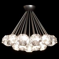 Restoration Hardware BOULE DE CRISTAL FLUSHMOUNT chandelier 24 Black (106695)