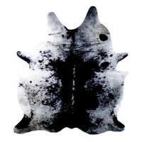 Leather Cowhide Rug With Black And White Spotted (106679)