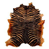 Brown And Black Zebra Cowhide  Rug (106411)