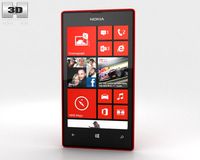 Nokia Lumia 520 Red 3D Model