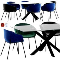 Table Weiss and Chair Vanya Linea Furniture (105787)