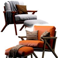Article Otio Armchair with Footstool (105642)