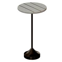 Crate and Barrel Prost Tall Brass and Marble Drink Table (102678)