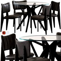 Cult Furniture Ottie Chair and Hawkin Table (102526)