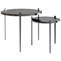 Abhika SET OF 2 GLASS ROUND COFFEE TABLES (102329)