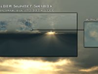 Boulder Sunset Skybox 3D Model