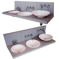 Washbasins with Faucets Set (102060)
