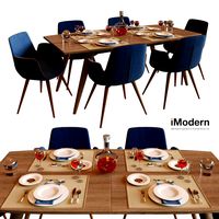 Table and chairs Django and Morrison IModern (101233)