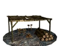 Medieval sawmil pack 3D Model