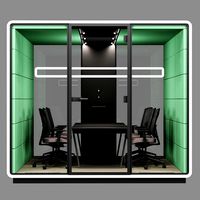 Mikomax Smart Office HUSH MEET L Acoustic office stand with table and chairs (88816)