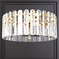 Restoration Hardware BONNINGTON LARGE FLUSH MOUNT Brass (73615)