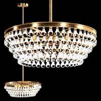 Restoration Hardware ELENA CRYSTAL chandelier Brass  (73603)