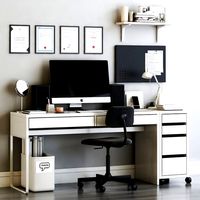 Ikea micke Workplace with Decorative Set (67450)