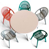 Grosfillex Ibiza Round Table and Loftdesigne Chair 30233 (66428)