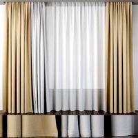 Curtains yellow with white (52231)