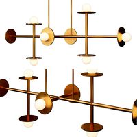 Nodes 8 Light Linear Chandelier (49235)