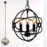 Restoration Hardware FOUCAULT'S ORB CHANDELIER 13 Black (48197)