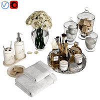 Silver Bathroom Decor -Classical- Bathroom-Bathroom accessories (47128)
