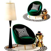 Ether armchair with decor (47123)